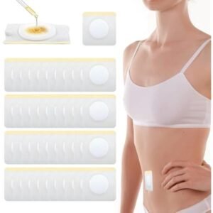 100pcs leak proof self adhesive castor oil patches, disposable empty belly button patch, highly absorbent core, breathable, soft and comfortable, wash free, easy to use, impermeable (castor oil free)