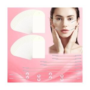 Home 80pcs face lift tape with 8pcs lifting cord kit, face lift tape invisible, fast lifting and tightening of the neck and double chin, face tape lifting invisible for make up contouring
